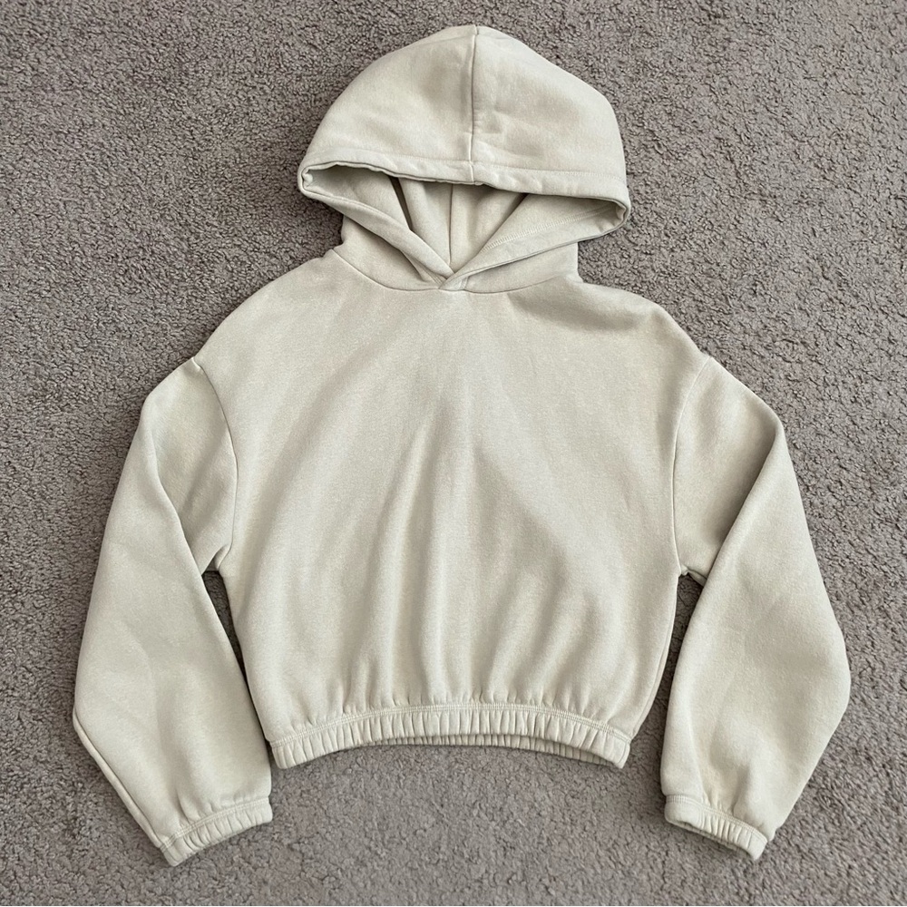 ZARA Cream Hoodie Womens S